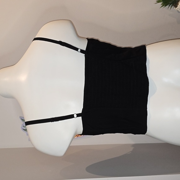 Torrid - Challis Corset Crop Top in Deep Black​​​​ - Picture 5 of 12